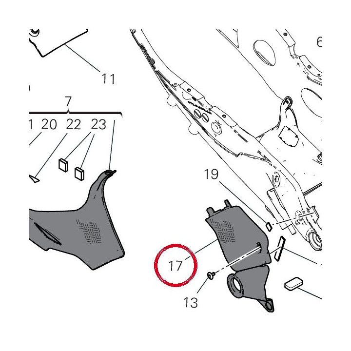 Carbon right tank cover — réf. 4801J492CA | Ducati Store