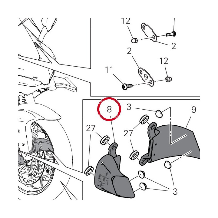 Convoyeur D'Air droit — réf. 48414421BA | Ducati Store