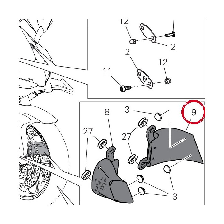 Convoyeur D'Air gauche — réf. 48414431AB | Ducati Store