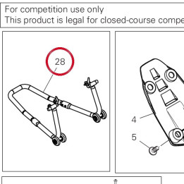 Cavalletto post bibraccio — réf. 97010081AB | Ducati Store