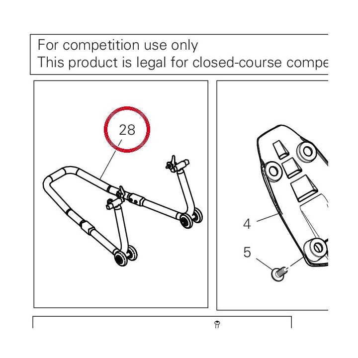 Cavalletto post bibraccio — réf. 97010081AB | Ducati Store