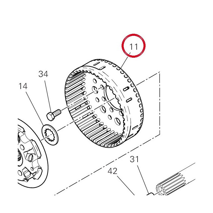 Cloche embrayage 19810671C — réf. 19810671C | Ducati Store