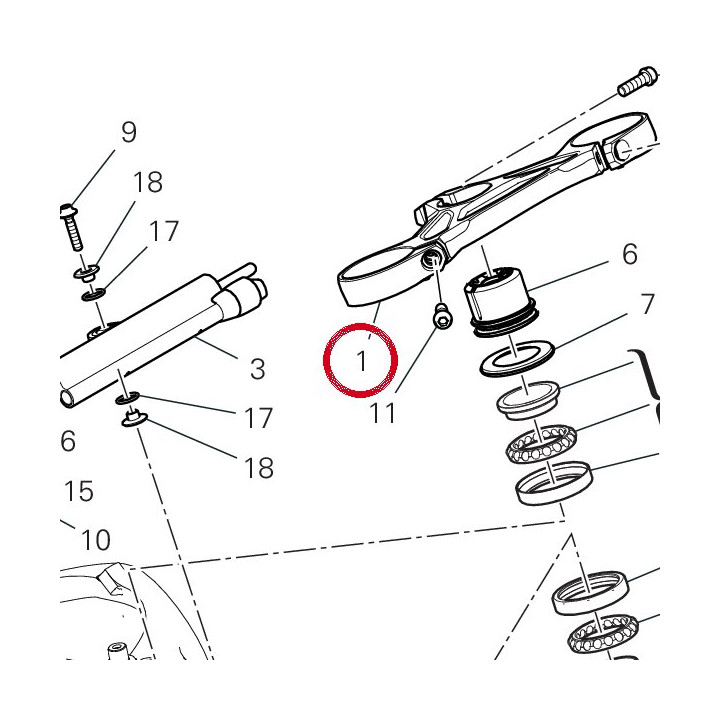 Tête de direction — réf. 34111011AA | Ducati Store