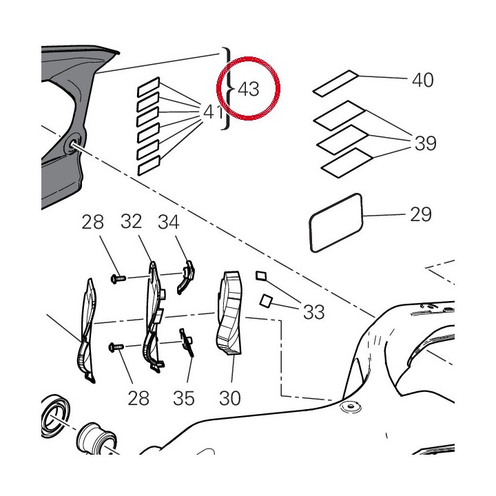 Couvercle droit carbone — réf. 460PP541AA | Ducati Store
