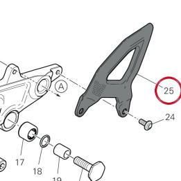 Pare-Talon gauche carbone — réf. 4601P551AA | Ducati Store