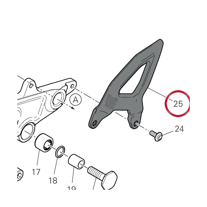 Pare-Talon gauche carbone — réf. 4601P551AA | Ducati Store