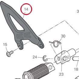 Pare-Talon droit carbone — réf. 4601P561AA | Ducati Store