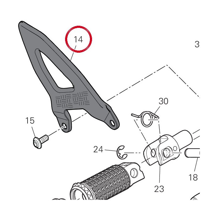 Pare-Talon droit carbone — réf. 4601P561AA | Ducati Store