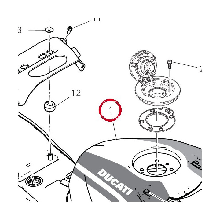 Réservoir carburant — réf. 58613571AA | Ducati Store