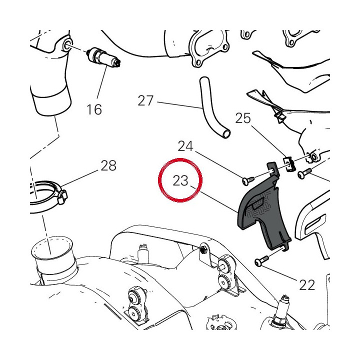 Cover fonoassorbente — réf. 4601S631AA | Ducati Store