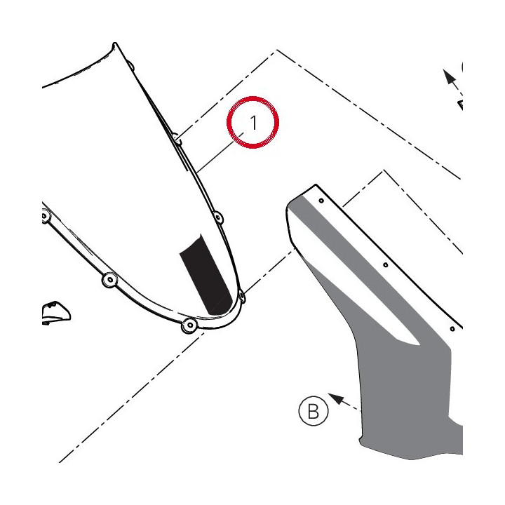 Pare-Brise complet 48711511A — réf. 48711511A | Ducati Store