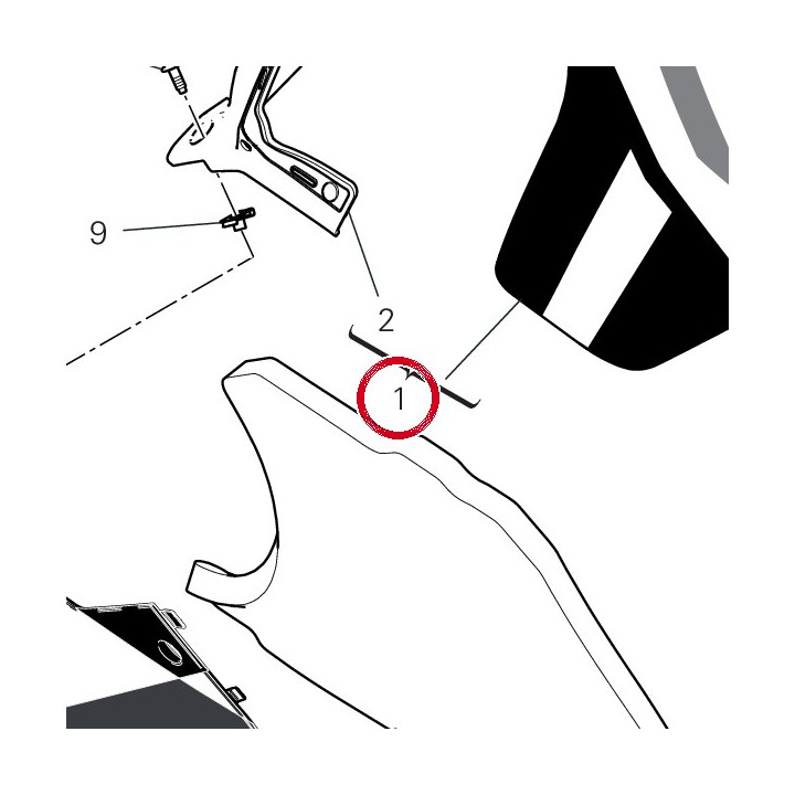 Demi-Carene supérieur — réf. 4801I731AA | Ducati Store