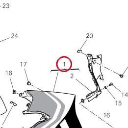 Demi-Carene supérieure — réf. 4801I721AA | Ducati Store