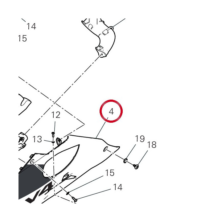 Demi-Carene inférieur — réf. 4801I741AA | Ducati Store