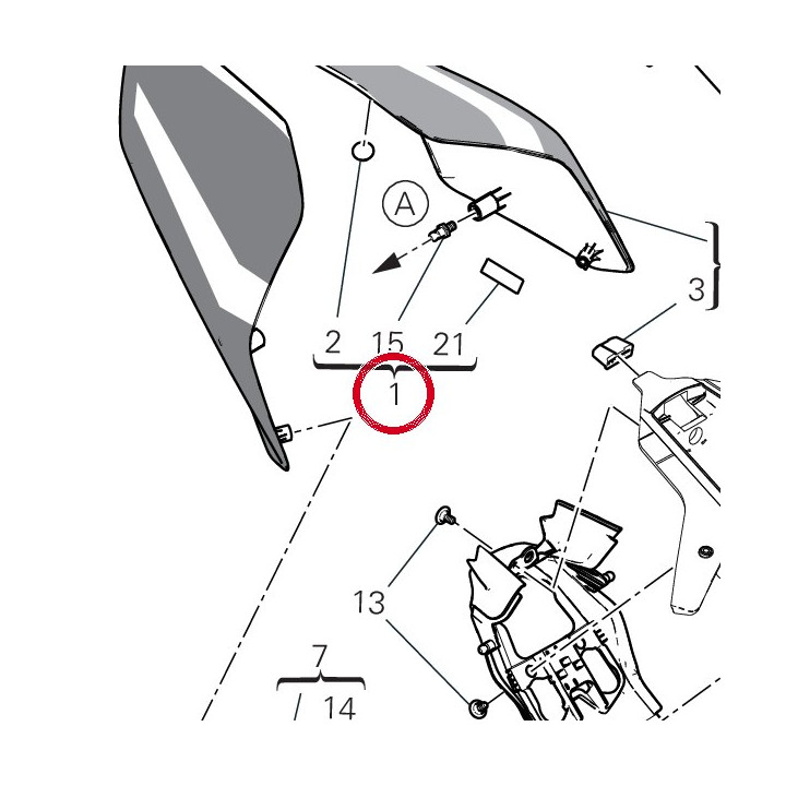 Queue de carénage — réf. 482PI701AA | Ducati Store