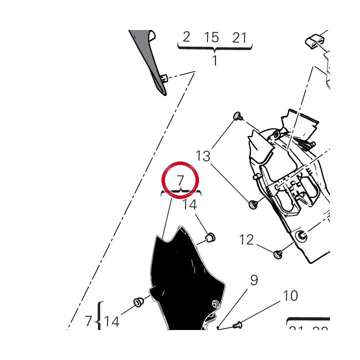 Stgr fianchetto dx codone — réf. 482PI711AA | Ducati Store