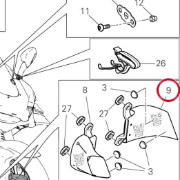 Convoyeur D'Air gauche — réf. 96920981B | Ducati Store