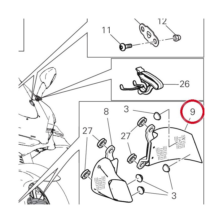 Convoyeur D'Air gauche — réf. 96920981B | Ducati Store