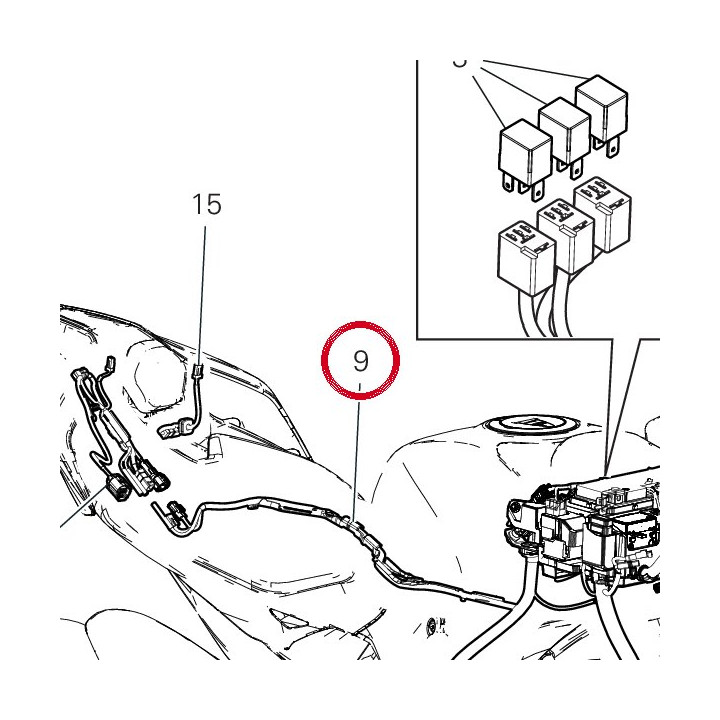 C╢blage principal 5101M571E — réf. 5101M572E | Ducati Store