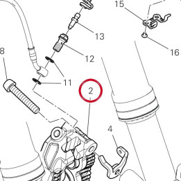 Étrier frein avant gauche — réf. 61042251AA | Ducati Store