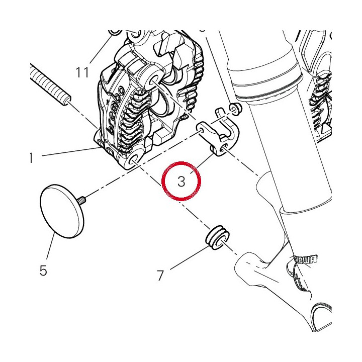 Support droit 8301R171AA — réf. 8301R171AA | Ducati Store