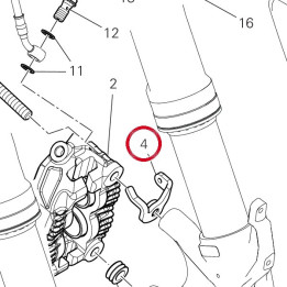 Support gauche 8301R181AA — réf. 8301R181AA | Ducati Store