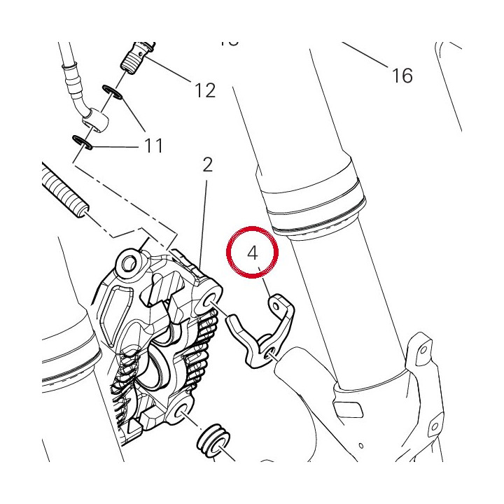 Support gauche 8301R181AA — réf. 8301R181AA | Ducati Store