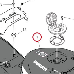 Réservoir carburant — réf. 58613651AA | Ducati Store