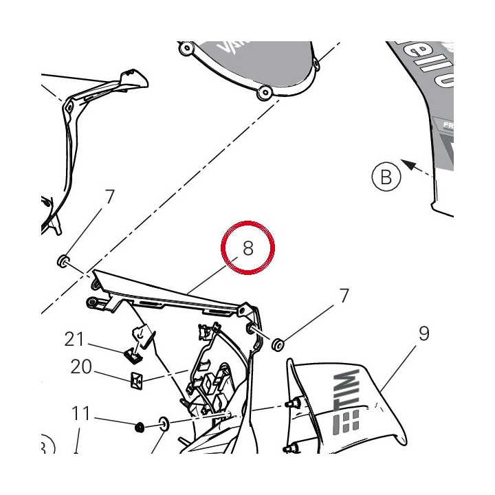 Cupolino inferiore — réf. 48115061AA | Ducati Store