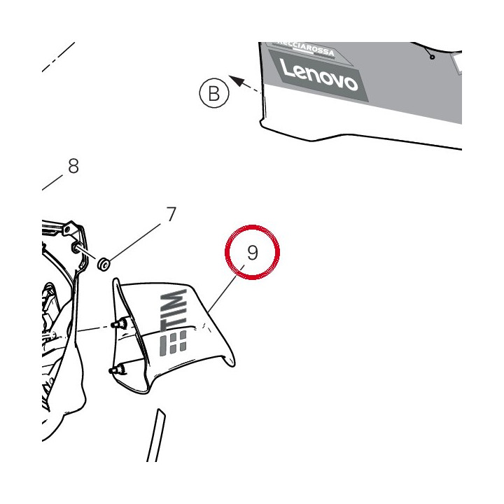 Ala sinistra 4801I881AA — réf. 4801I881AA | Ducati Store