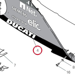 Demi-Carene inférieur — réf. 4801I851AA | Ducati Store