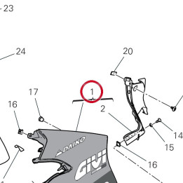 Demi-Carene supérieure — réf. 4801I821AA | Ducati Store