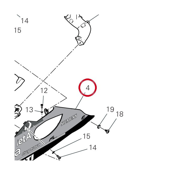 Demi-Carene inférieur — réf. 4801I841AA | Ducati Store