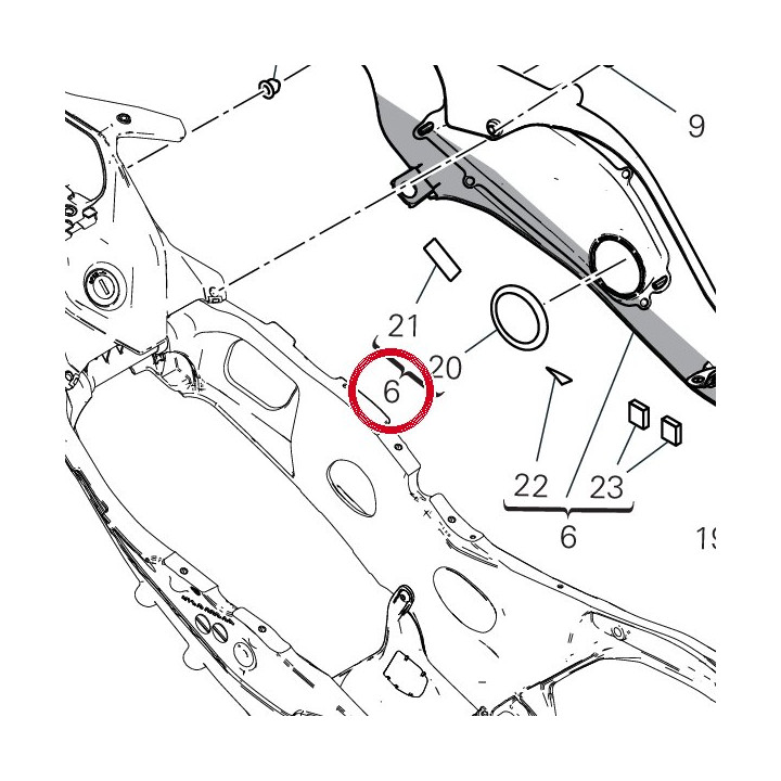 Panneau lateral gauche — réf. 482PI821AA | Ducati Store