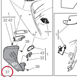 Sidepod droit 480PG061AA — réf. 480PG061AA | Ducati Store