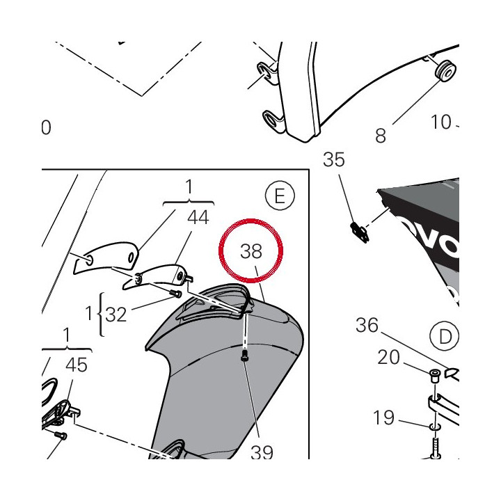 Sidepod gauche 480PG071AA — réf. 480PG071AA | Ducati Store