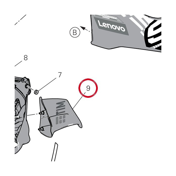 Ala sinistra 4801G041AA — réf. 4801G041AA | Ducati Store