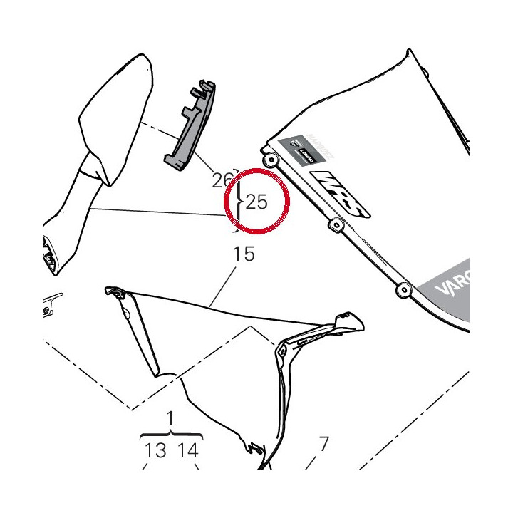 Rétroviseur gauche 52320722A — réf. 52320722A | Ducati Store