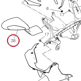 Rétroviseur droit 523S0812A — réf. 523S0812A | Ducati Store