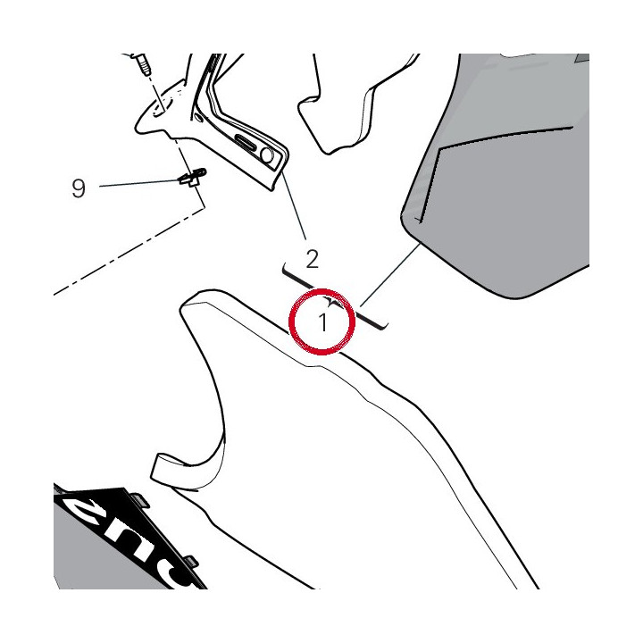 Demi-Carene supérieur — réf. 4801G001AA | Ducati Store