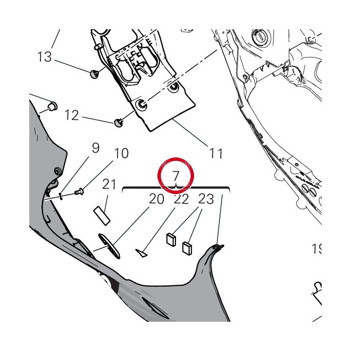 Panneau lateral droit — réf. 48213011AA | Ducati Store