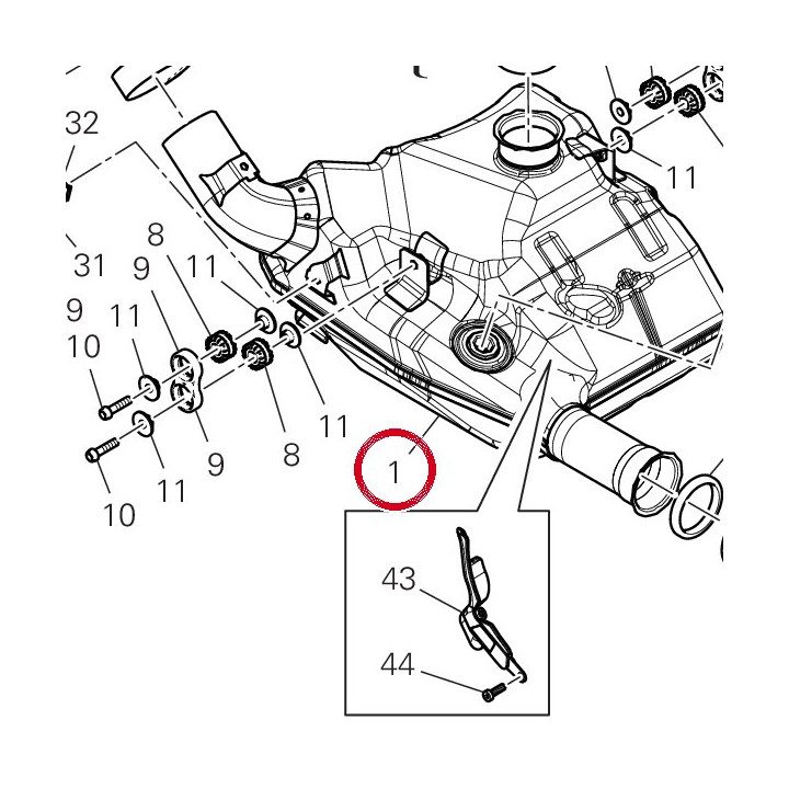 Presilencieux 57212611A — réf. 57212611A | Ducati Store