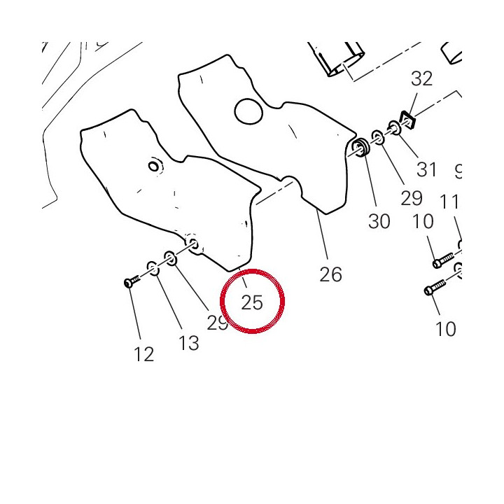 Pare-Chaleur cote — réf. 46112111A | Ducati Store