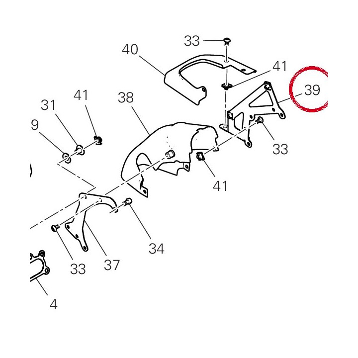 Bride gauche 82719431A — réf. 82719431A | Ducati Store