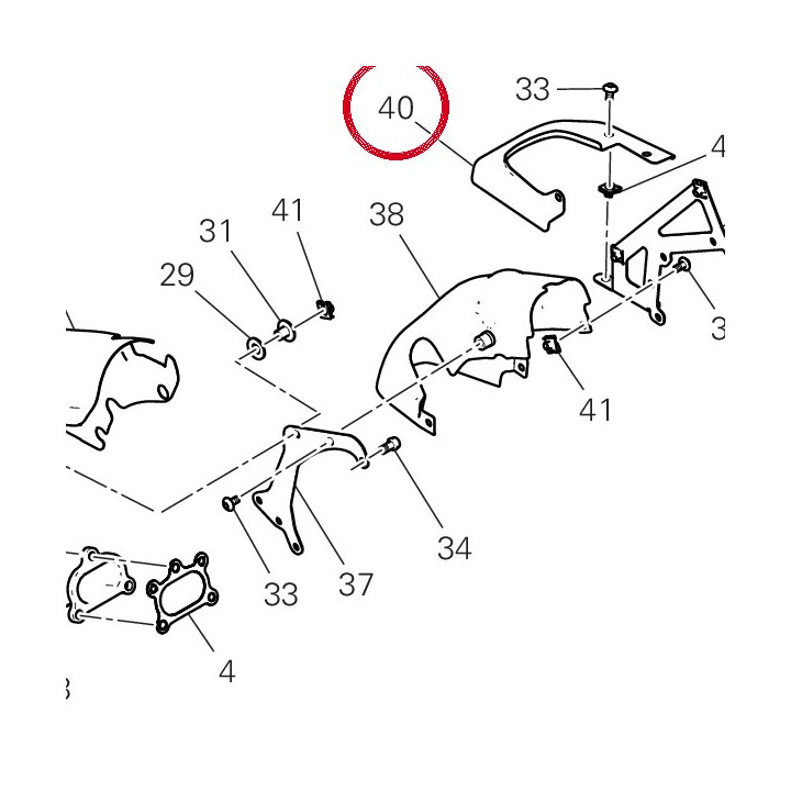 Pare-Chaleur presilencieux — réf. 46112062B | Ducati Store