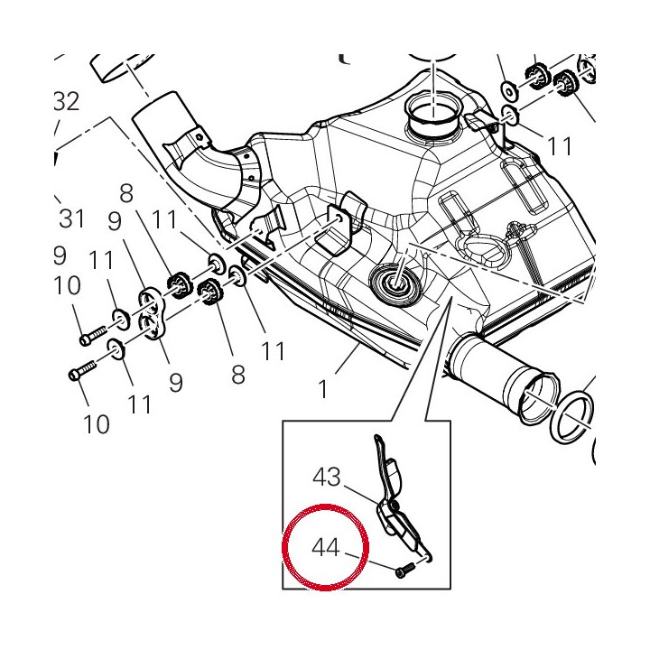 Vis tceir M5X16 77350413B — réf. 77350413B | Ducati Store
