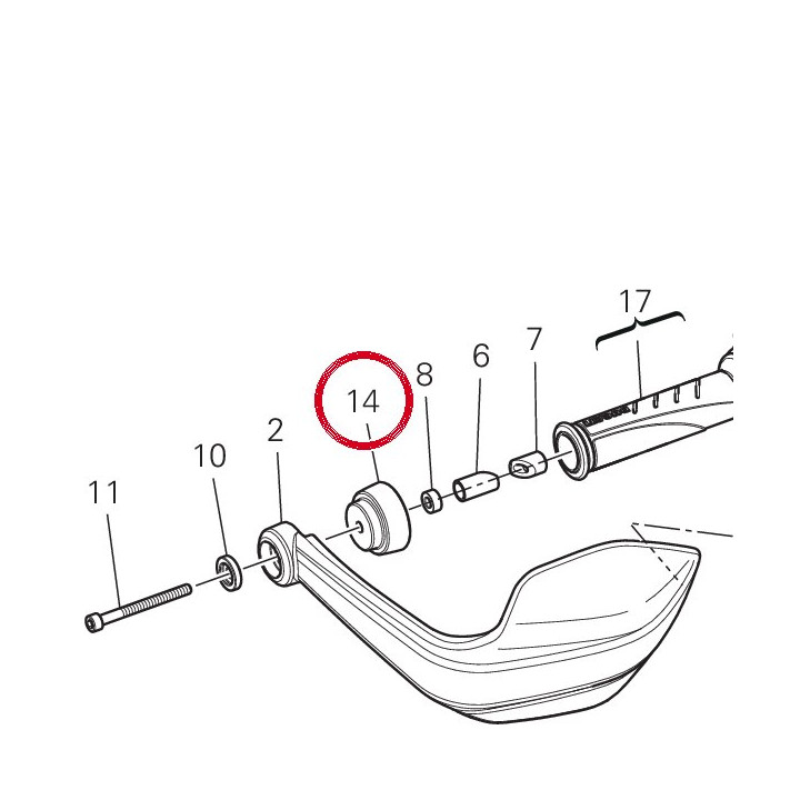 Masse antivibratile guidon — réf. 15310311BA | Ducati Store