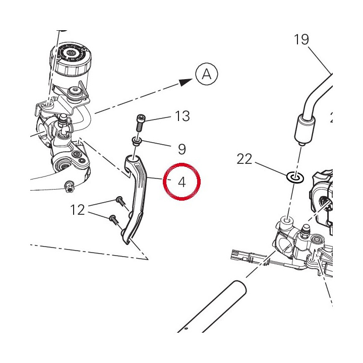 Bras protection main droit — réf. 4601H942A | Ducati Store