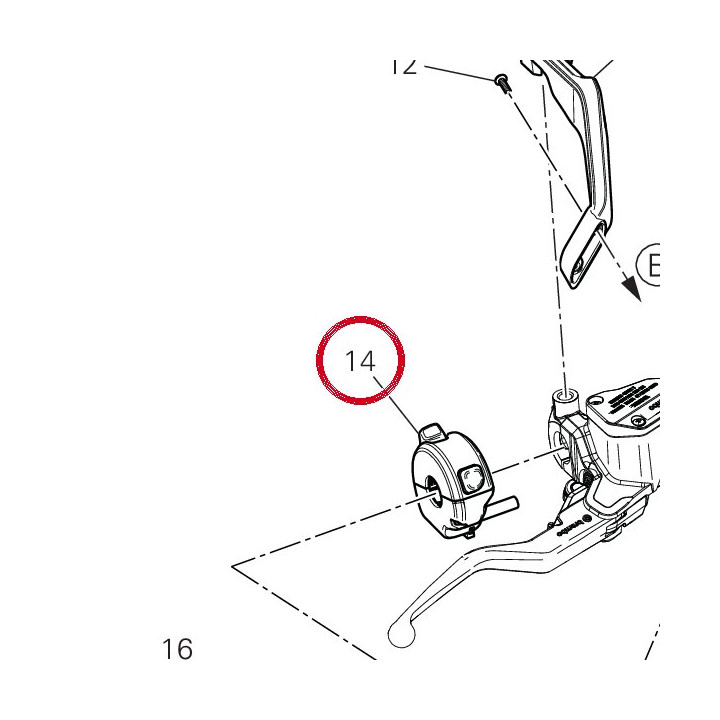 Commutateur droit 65010661A — réf. 65010661A | Ducati Store