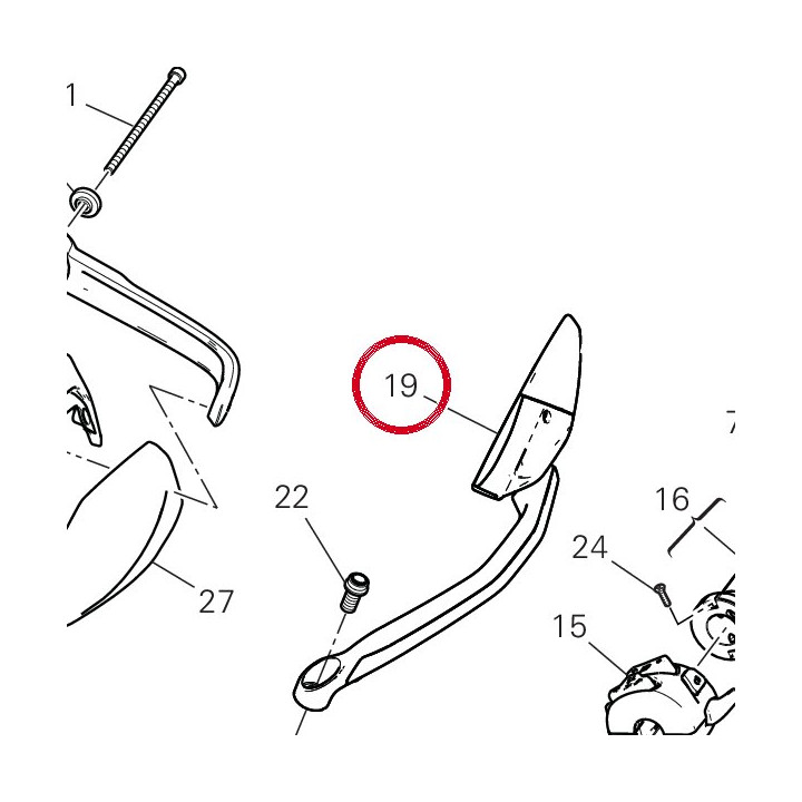 Miroir gauche 52310683B — réf. 52310683B | Ducati Store